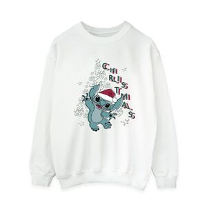Lilo & Stitch Womens/Ladies Christmas Tree Sweatshirt / White